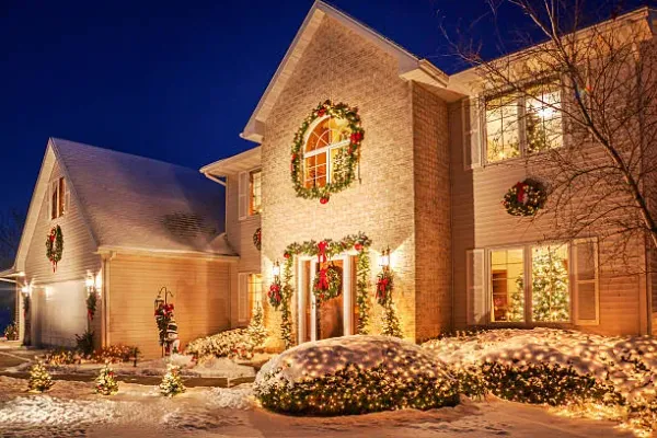 Christmas lights installation across Peachtree Corners neighborhoods