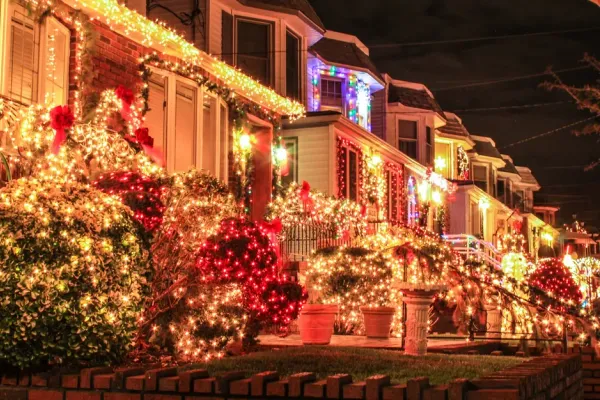 Christmas lights installation across Canton neighborhoods