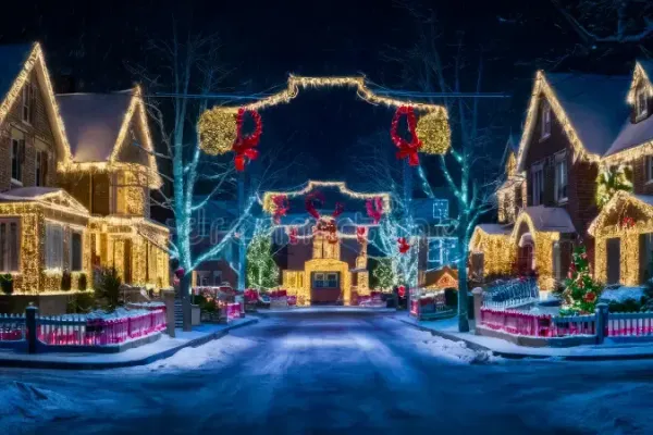 LED Christmas lights installation services in North Atlanta