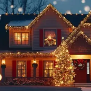 north atlanta two story roofline christmas lights