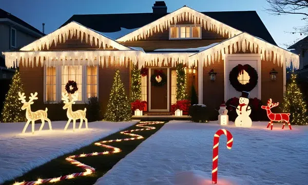 Christmas lights installation services in Peachtree Corners, GA