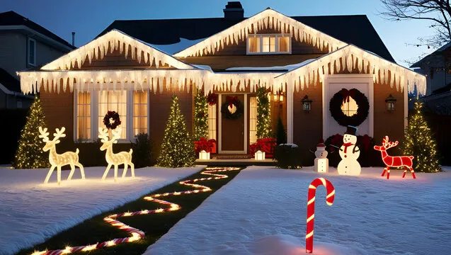 Commercial Christmas lighting for Buford businesses